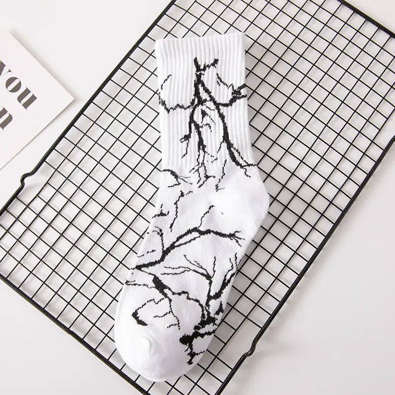 Korean Harajuku Hip-Hop Style Lightning Skateboard Socks