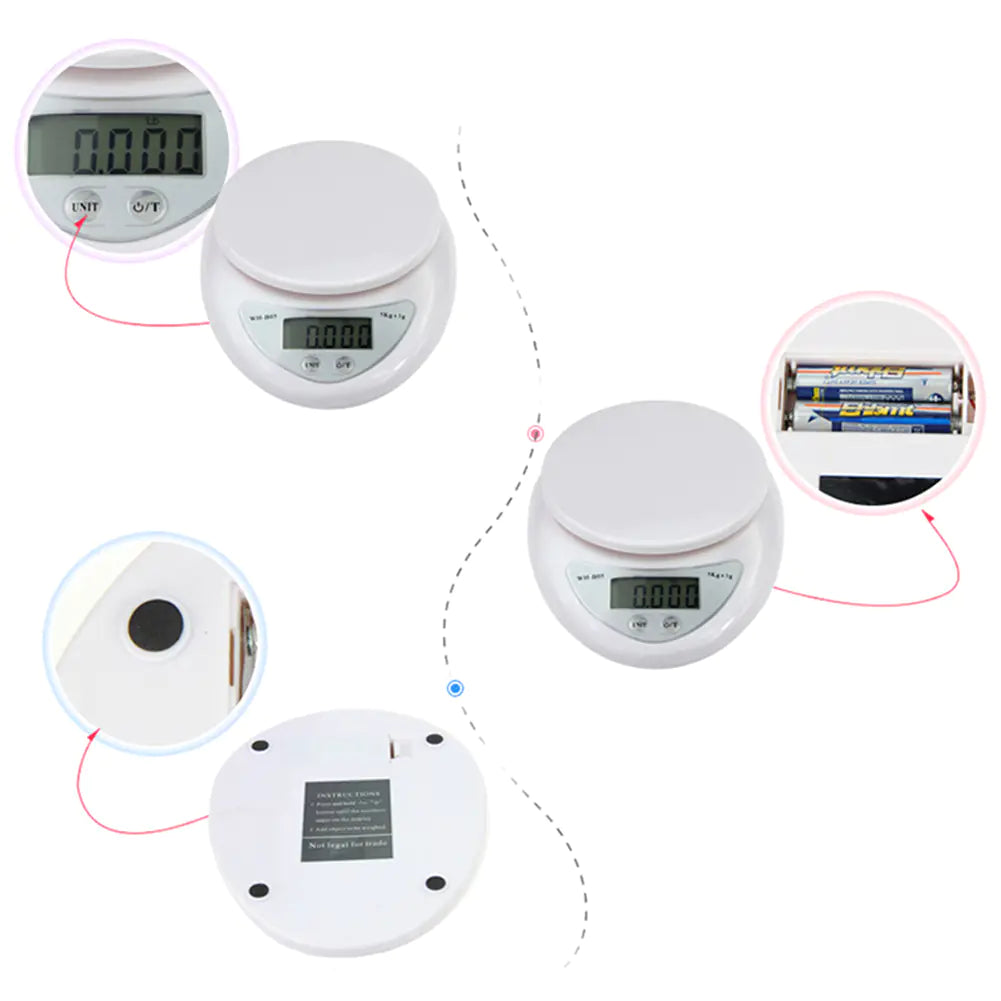 bascula digital LCD de cocina para alimentos díptico 11.0 lbs, bascula de alimentación para cocina, bacula para  hornear