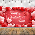KatchOn Happy Valentines Day Banner - XtraLarge 72x44 Inch | Happy Valentines Day Backdrops for Photography | Valentines Day Decorations Banner | Heart Valentine Banner for Valentines Decorations