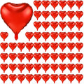 Lunmon 80 Pieces Large Heart Foil Balloons 18" Valentines Day Balloons Red Heart Shaped Balloons for Valentines Day Decorations Romantic Night Proposal Wedding Anniversary Valentine Party Decor