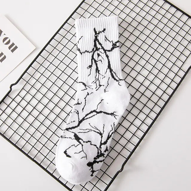 Korean Harajuku Hip-Hop Style Lightning Skateboard Socks